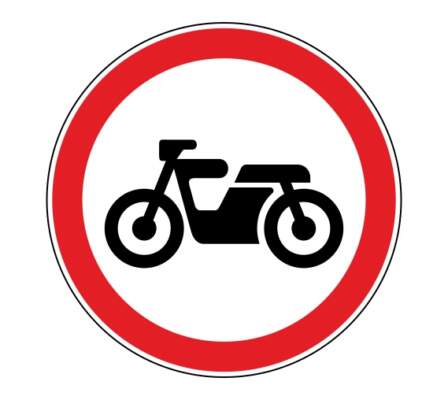 Знак 3.5. Движение мотоциклов запрещено.