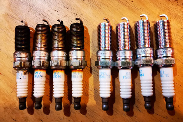 Грязные свечи зажигания