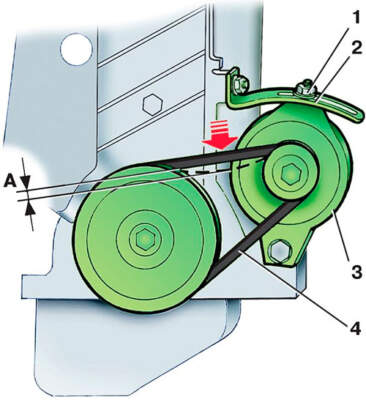 Натяжка ремня генератора