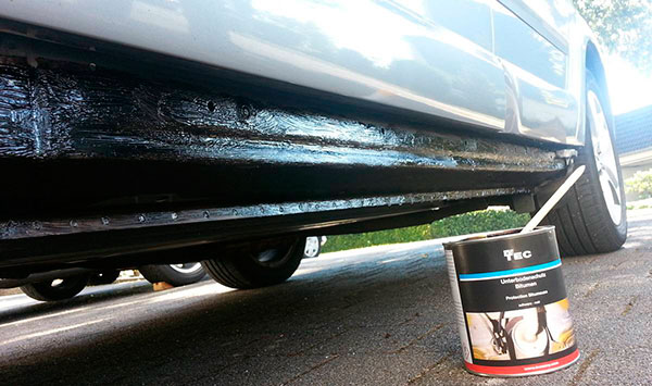 Обработка порогов мастикой