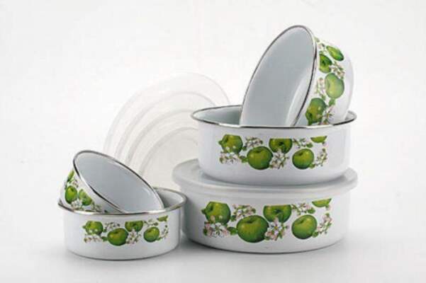 эмалированные алюминиевые миски как формы для выпечки куличей