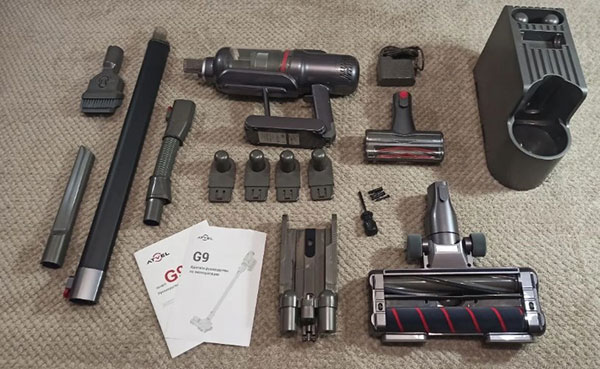 Комплектация пылесоса Atvel G9