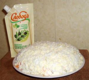 салат с ананасами невеста