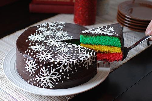 как украсить торт на новый год 2017 снежинками