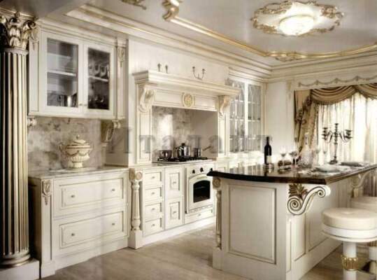 белая кухня в классическом стиле