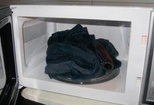 одежда в микроволновке