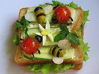 праздничные бутерброды полянка