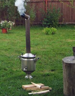 жаровый самовар на дровах
