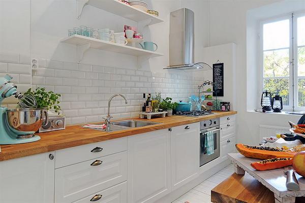 скандинавский стиль в интерьере кухни фото