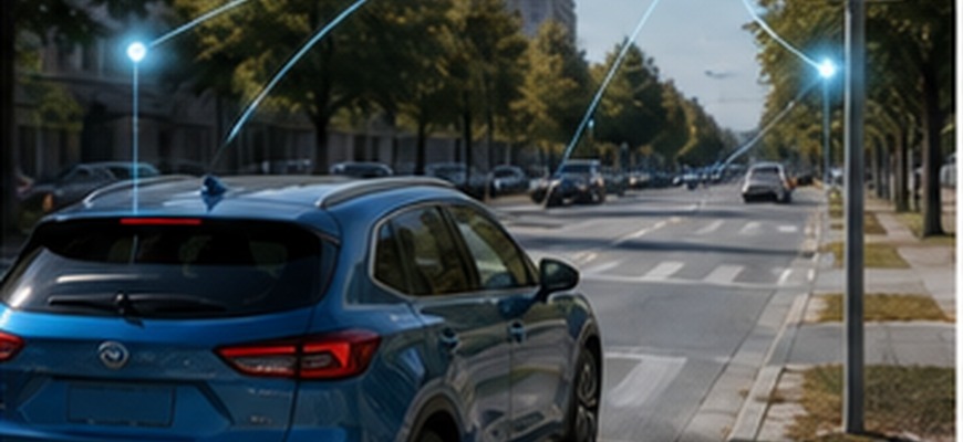 Подключенный автомобиль обменивается данными с дорожной инфраструктурой