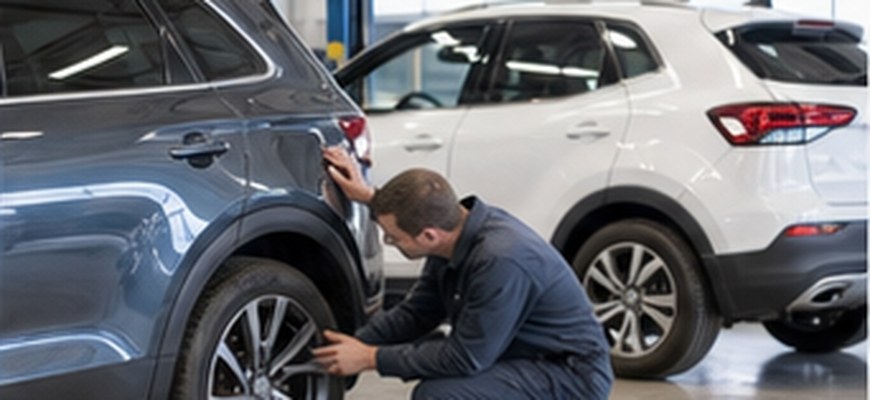 Кроссоверы Volvo XC40 и XC60 с пробегом проверяют в сервисной зоне
